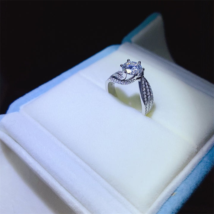 1 Carat Moissanite 925 Sterling Silver Ring - Lily Of Jamaica