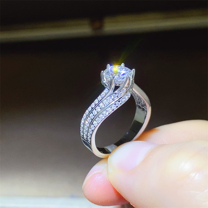 1 Carat Moissanite 925 Sterling Silver Ring - Lily Of Jamaica