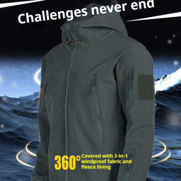 Three-in-one All-weather Shell Jacket Trendy Jacket Breathable Windcheater Outdoor Sports