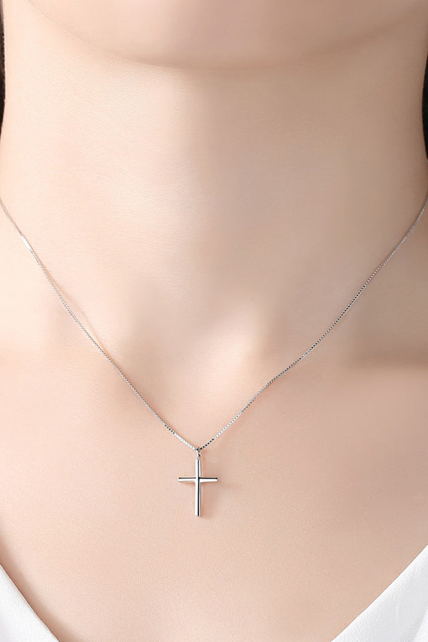 Cross Pendant 925 Sterling Silver Necklace